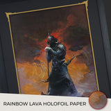 Frank Frazetta Kunstdruck Death Dealer III (Revised) Rainbow Lava Holofoil 41 x 61 cm - ungerahmt