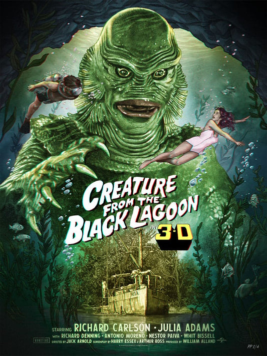 Der Schrecken vom Amazonas Kunstdruck Creature from the Black Lagoon (3D Variant) by Ruiz Burgos 61 x 46 cm - ungerahmt