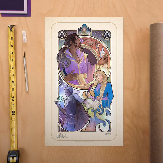 Critical Role Kunstdruck Matthew Mercer: 10th Anniversary Art Nouveau Illustrations 46 x 28 cm - ungerahmt