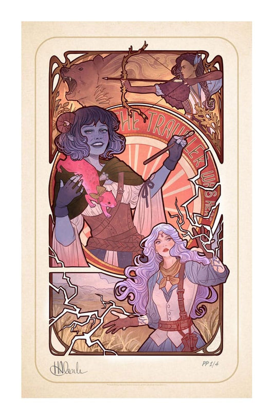 Critical Role Kunstdruck Laura Bailey: 10th Anniversary Art Nouveau Illustrations 46 x 28 cm - ungerahmt