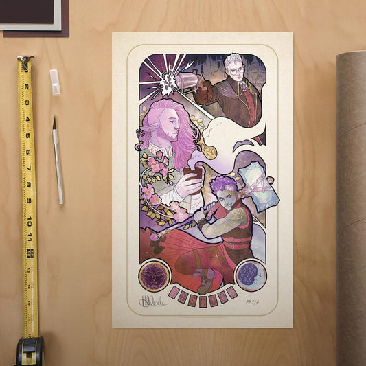Critical Role Kunstdruck Taliesin Jaffe: 10th Anniversary Art Nouveau Illustrations 46 x 28 cm - ungerahmt