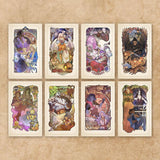 Critical Role Kunstdruck 10th Anniversary Art Nouveau Illustrations 46 x 28 cm - ungerahmt (8er-Set)