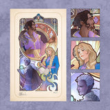 Critical Role Kunstdruck 10th Anniversary Art Nouveau Illustrations 46 x 28 cm - ungerahmt (8er-Set)