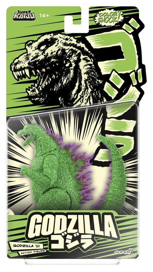 Godzilla Toho Super Kaiju Actionfigur Godzilla 2001 (Color Shock, Clear Green Glitter with Metallic)