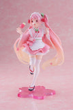 Hatsune Miku PVC Statue Newley Written Sakura Miku Japanese Cafe Ver. Reissue 18 cm