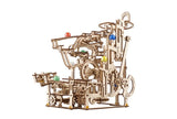 Ugears Modellbausatz aus Holz Murmelbahn mit Stufenwinde