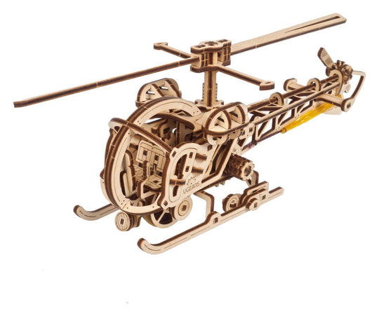 Ugears Modellbausatz aus Holz Mini-Hubschrauber