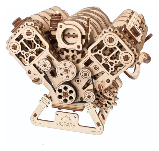 Ugears Modellbausatz aus Holz V8-Motor