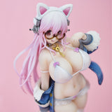 Super Sonico PVC Figur White Cat Ver. (Reissue) 27 cm