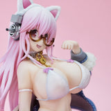 Super Sonico PVC Figur White Cat Ver. (Reissue) 27 cm