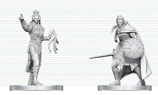 D&D Nolzur's Marvelous Miniatures Minifiguren Drow Elite Warrior & Drow Priestess of Lolth 13 cm