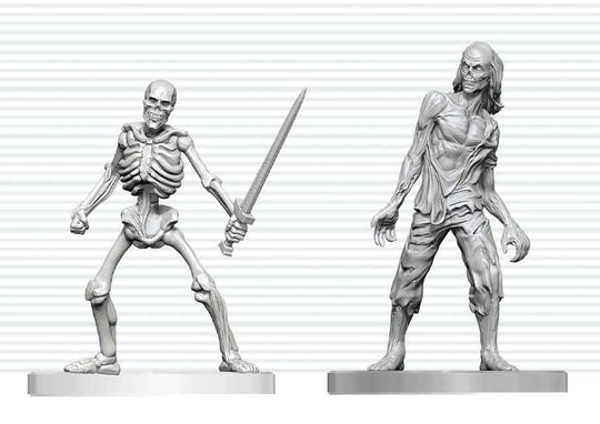 Dungeons & Dragons Nolzur's Marvelous Miniatures Miniatur unbemalt Zombie & Skeleton 14 cm