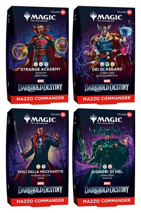 Magic the Gathering Marvel: Destino del Darkhold Commander-Decks Umkarton (4) italienisch