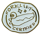 Crashout Crew Ansteck-Pin Forklift Certified
