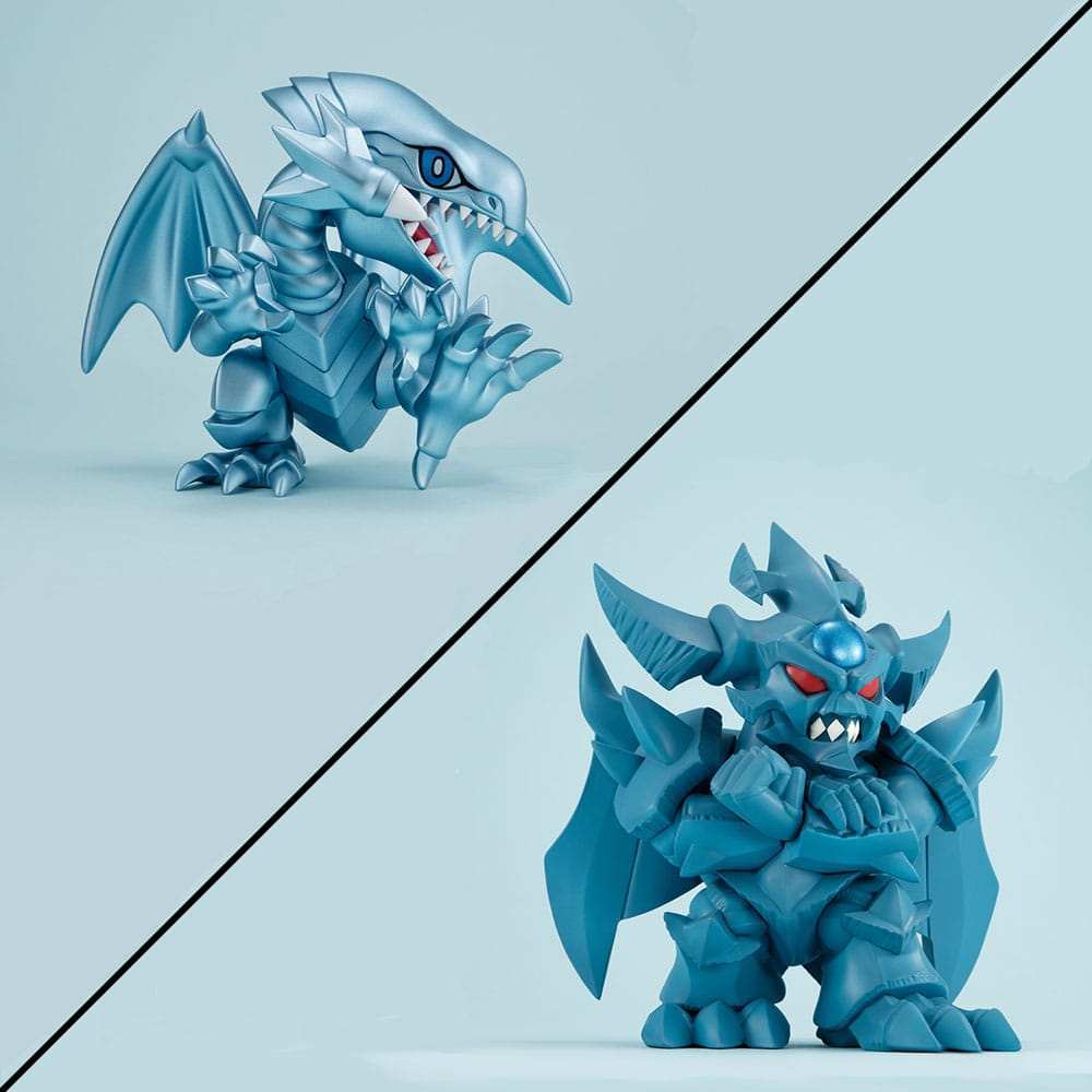 Yu-Gi-Oh! Duel Monsters Megatoon PVC Statue Blue Eyes White Dragon & Obelisk the Tormentor (with gift) - Smalltinytoystore