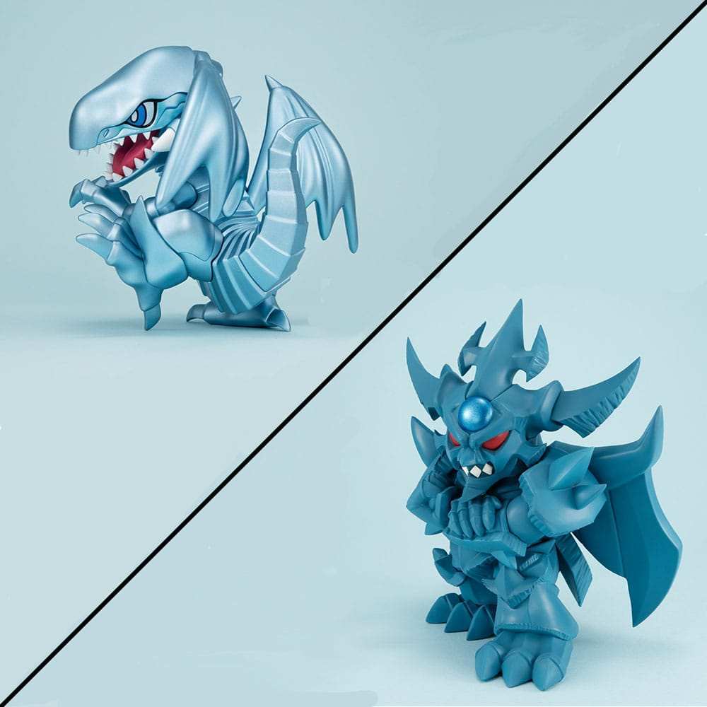 Yu-Gi-Oh! Duel Monsters Megatoon PVC Statue Blue Eyes White Dragon & Obelisk the Tormentor (with gift) - Smalltinytoystore