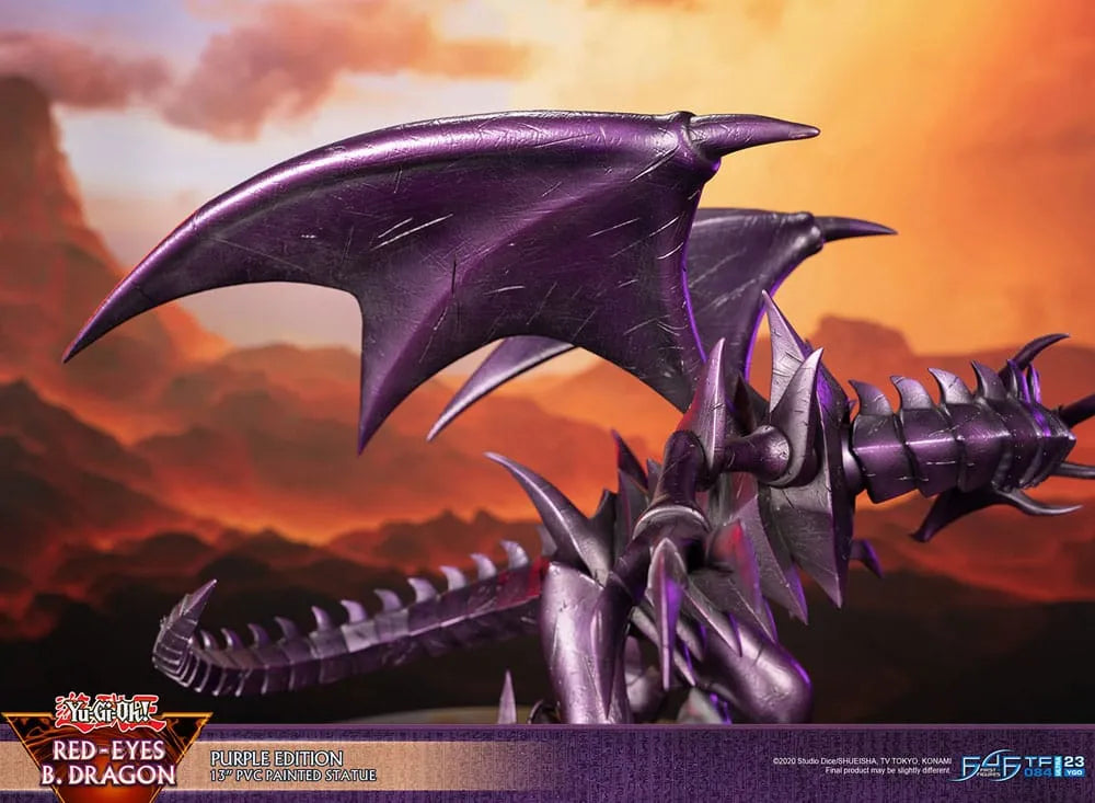 Yu-Gi-Oh! PVC Statue Red-Eyes B. Dragon Purple Colour 33 cm - Smalltinytoystore