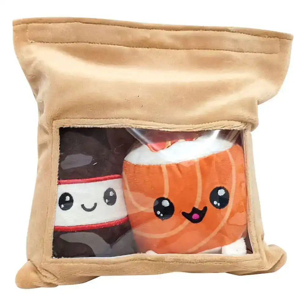 Yummis Together Plüschfiguren 2er-pack Uramaki & Soya in Take Away Bag 21 cm - Smalltinytoystore