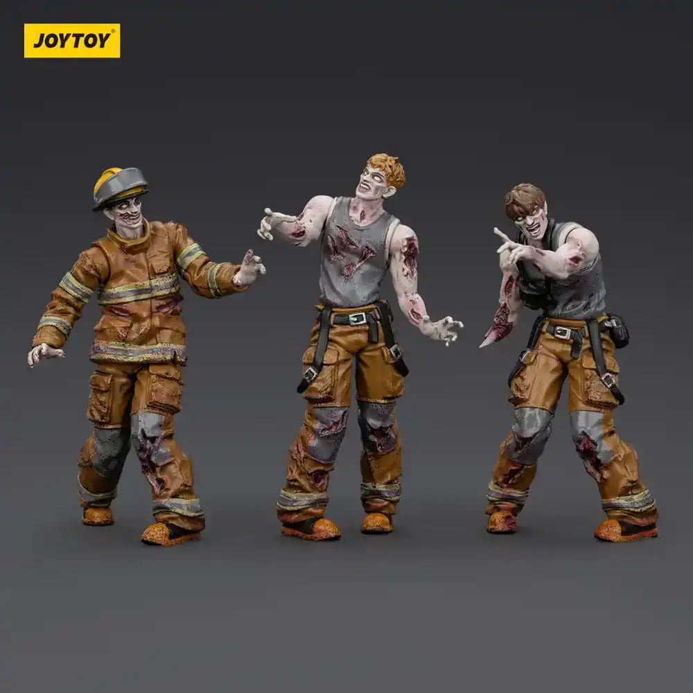 Zombie Dark Source Actionfiguren 3er-Pack Firefighters 8 cm - Smalltinytoystore
