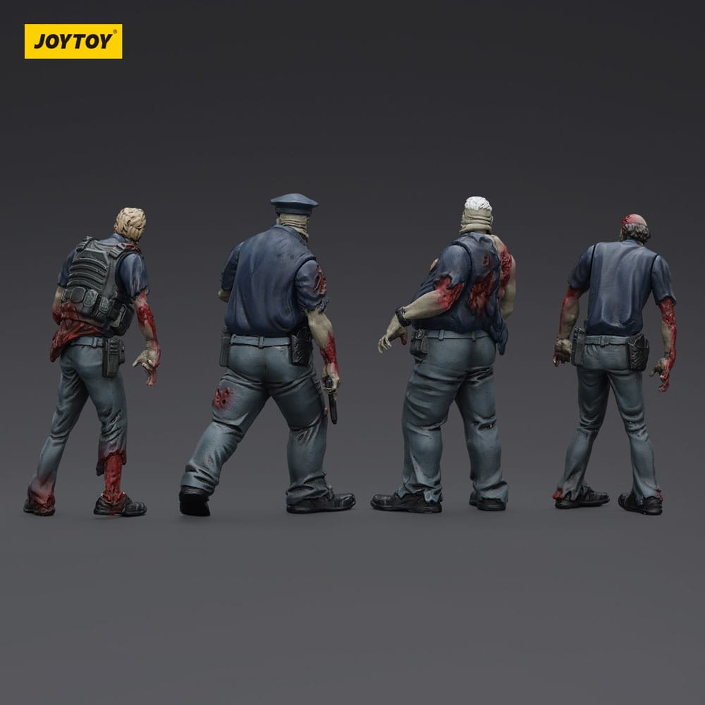 Zombie Dark Source Actionfiguren 4er-Pack Police (Male) 8 cm - Smalltinytoystore
