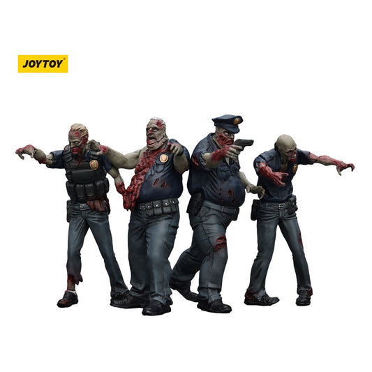 Zombie Dark Source Actionfiguren 4er-Pack Police (Male) 8 cm - Smalltinytoystore