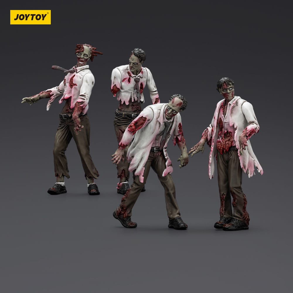 Zombie Dark Source Actionfiguren 4er-Pack Scientists (Male) 8 cm - Smalltinytoystore