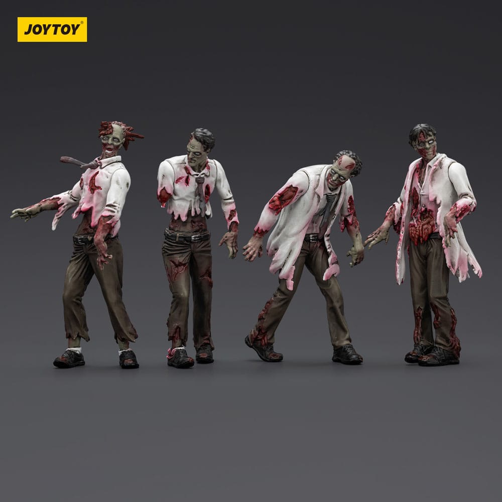 Zombie Dark Source Actionfiguren 4er-Pack Scientists (Male) 8 cm - Smalltinytoystore