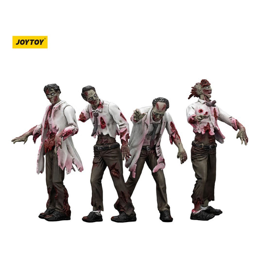 Zombie Dark Source Actionfiguren 4er-Pack Scientists (Male) 8 cm - Smalltinytoystore