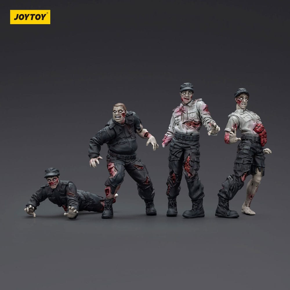 Zombie Dark Source Actionfiguren 4er-Pack Security Guards 8 cm - Smalltinytoystore
