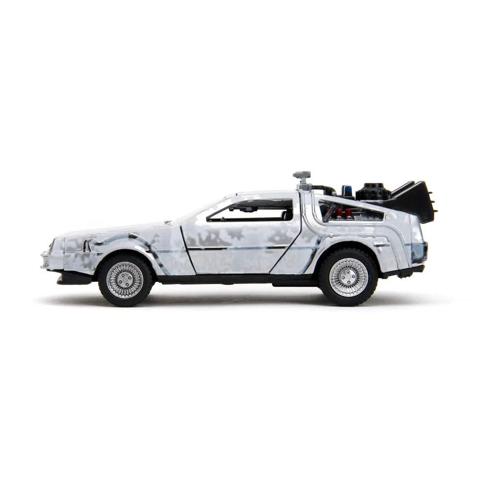 Zurück in die Zukunft Hollywood Rides Diecast Modell 1/32 DeLorean Time Machine Frost - Smalltinytoystore