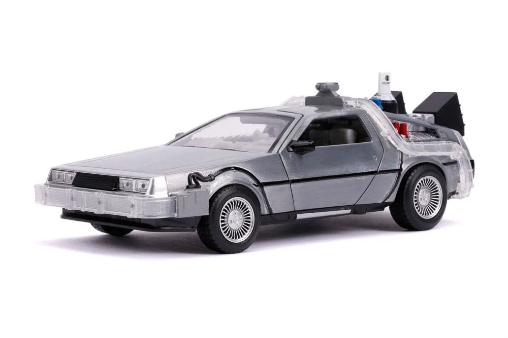 Zurück in die Zukunft II Hollywood Rides Diecast Modell 1/24 DeLorean Time Machine - Smalltinytoystore