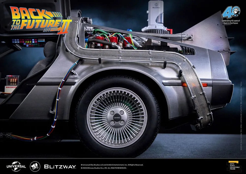Zurück in die Zukunft II Premium UMS 1/6 Zeitmaschine Time Machine 74 cm Blitzway - Smalltinytoystore