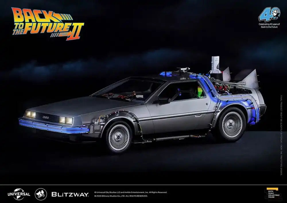 Zurück in die Zukunft II Premium UMS 1/6 Zeitmaschine Time Machine 74 cm Blitzway - Smalltinytoystore