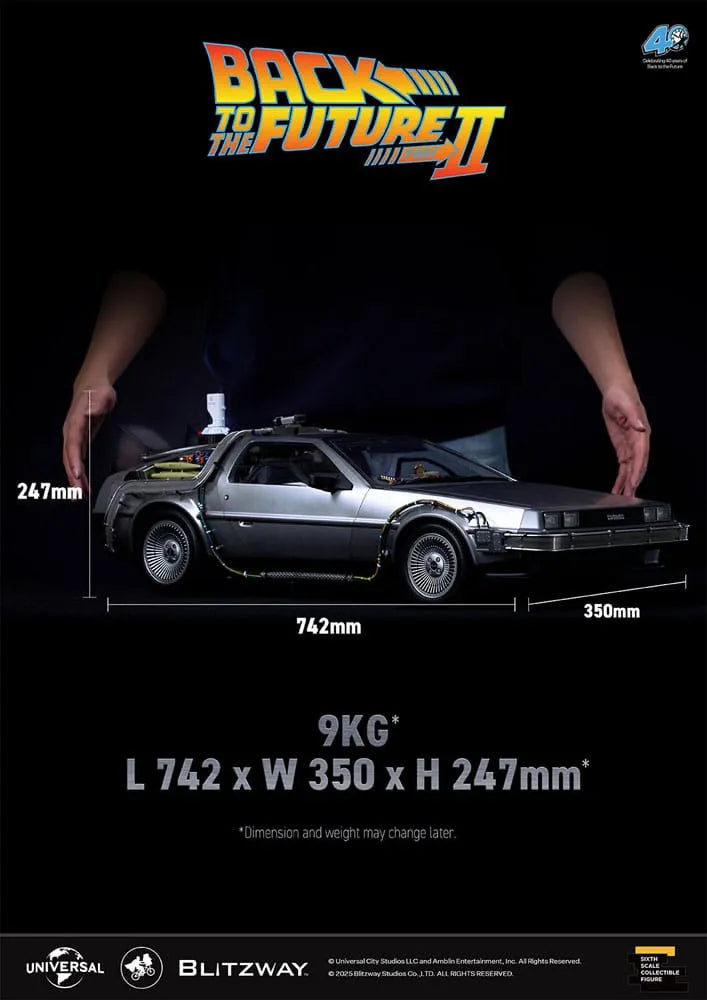Zurück in die Zukunft II Premium UMS 1/6 Zeitmaschine Time Machine 74 cm Blitzway - Smalltinytoystore
