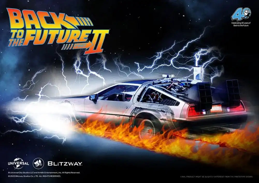 Zurück in die Zukunft II Premium UMS 1/6 Zeitmaschine Time Machine 74 cm Blitzway - Smalltinytoystore