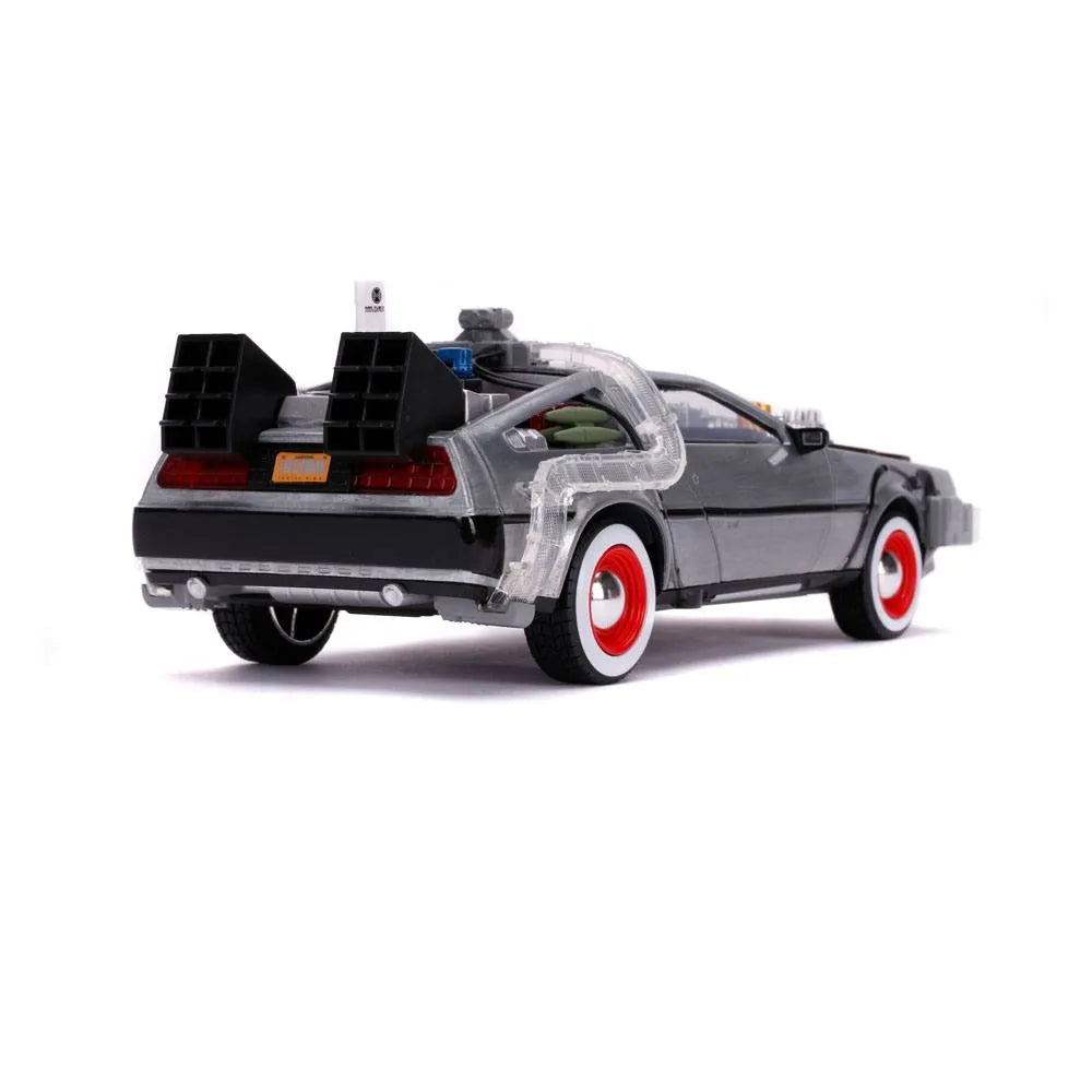 Zurück in die Zukunft III Hollywood Rides Diecast Modell 1/24 DeLorean Time Machine - Smalltinytoystore