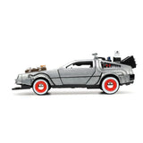 Zurück in die Zukunft III Hollywood Rides Diecast Modell 1/32 DeLorean Time Machine Free Rolling - Smalltinytoystore