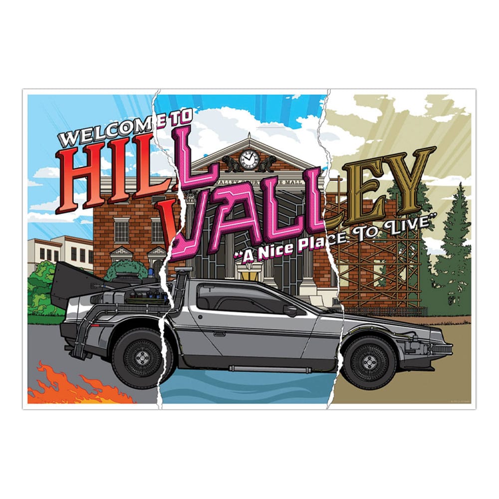 Zurück in die Zukunft Kunstdruck Hill Valley 40th Anniversary Limited Edition 42 x 30 cm - Smalltinytoystore