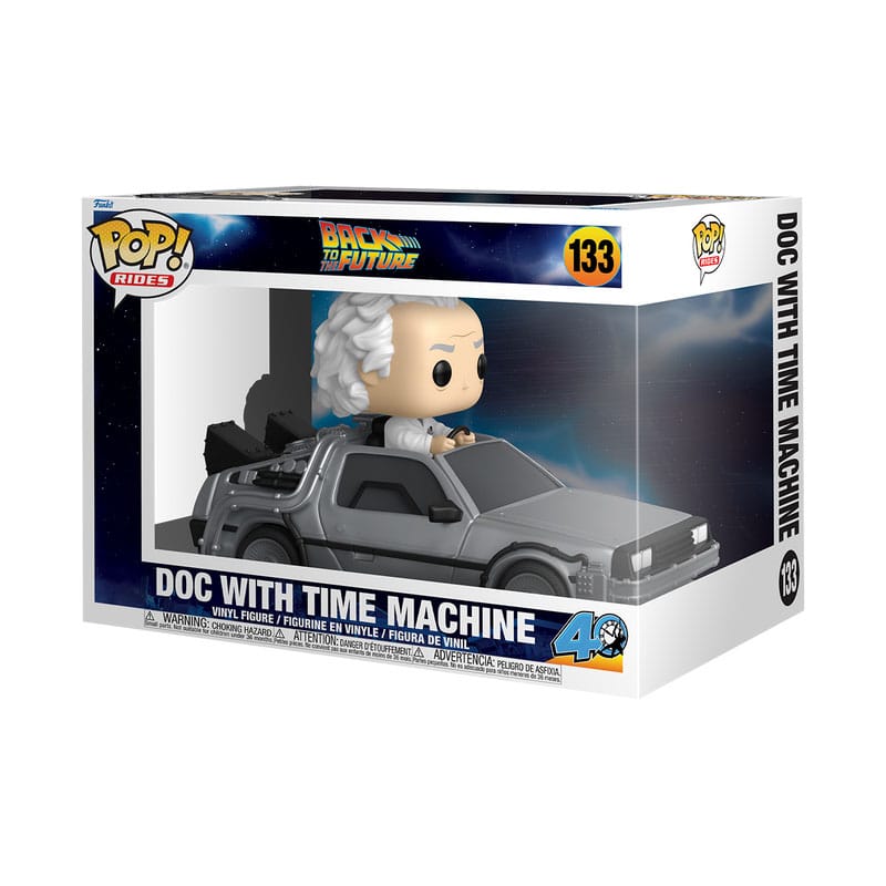 Zurück in die Zukunft POP! Rides Deluxe Vinyl Figur Doc w/Time Machine 9 cm - Smalltinytoystore