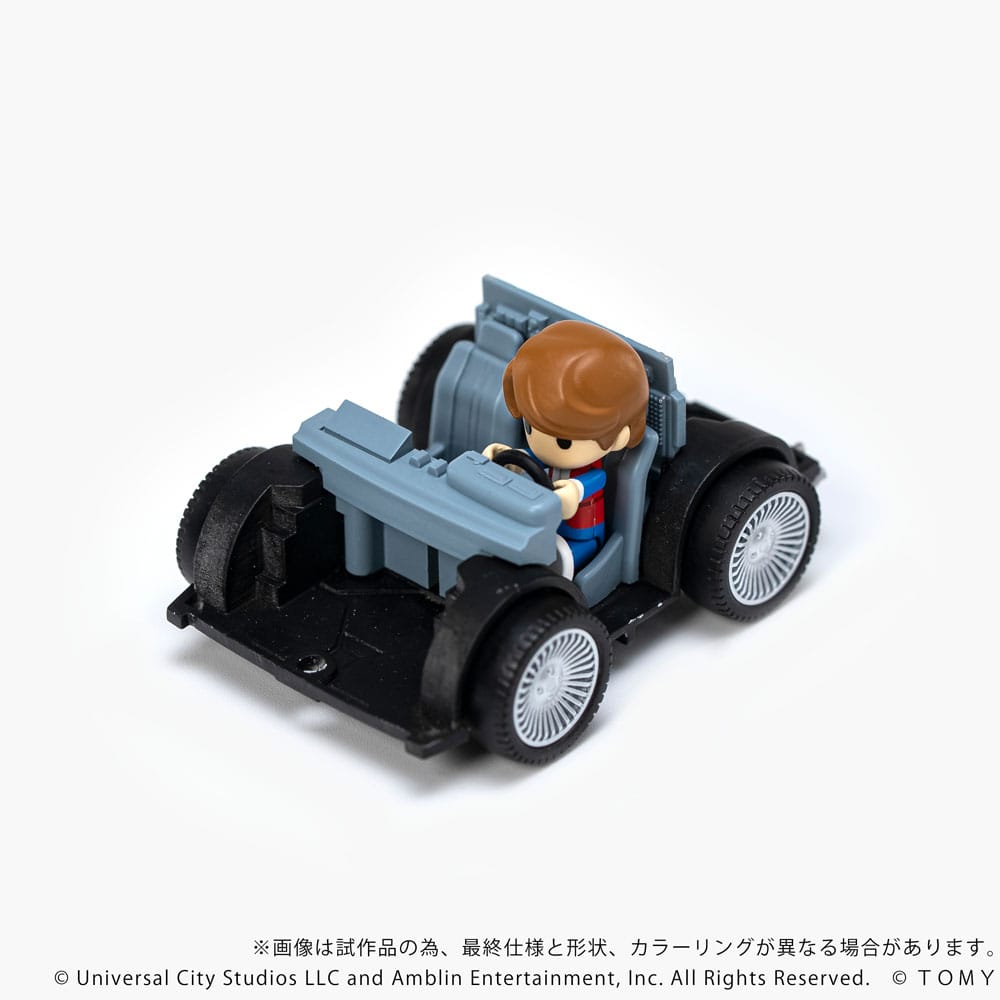 Zurück in die Zukunft Q-Village Fahrzeug mit Minifiguren Time Machine 9 cm - Smalltinytoystore