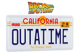 Zurück in die Zukunft Replik 1/1 ´Outatime´ DeLorean Nummernschild - Smalltinytoystore
