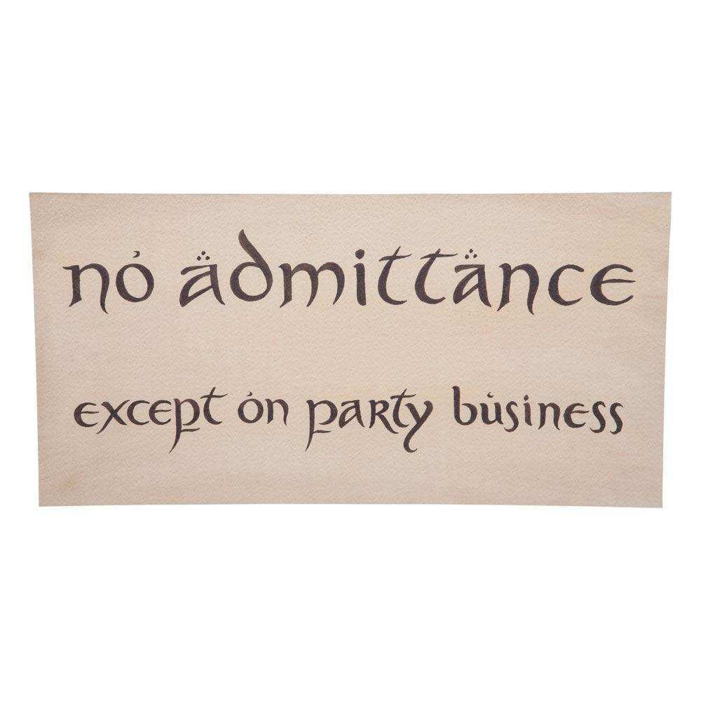 Der Hobbit Replik Schild No Admittance - Smalltinytoystore