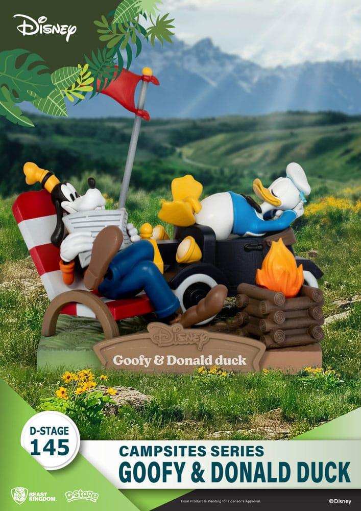 Disney D-Stage Campsite Series PVC Diorama Goofy & Donald Duck 10 cm - Smalltinytoystore