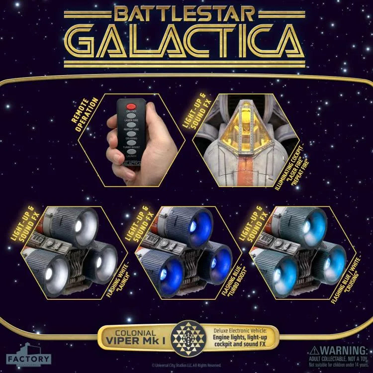 Battlestar Galactica Actionfigur mit Fahrzeug Colonial Viper Mk & Lieutenant Boomer