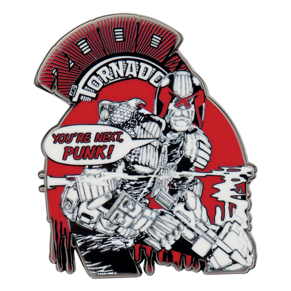 2000 AD Ansteck-Pin Judge Dredd You're Next Punk Limited Edition - Smalltinytoystore