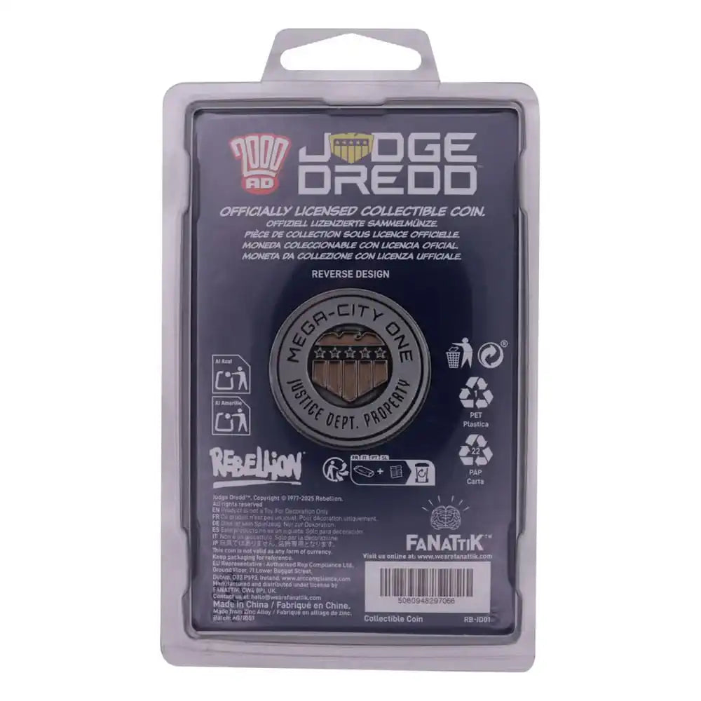 2000 AD Sammelmünze Judge Dredd Mega-City One Limited Edition - Smalltinytoystore