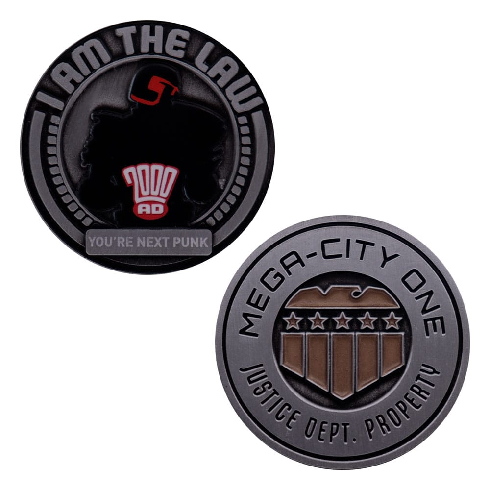 2000 AD Sammelmünze Judge Dredd Mega-City One Limited Edition - Smalltinytoystore