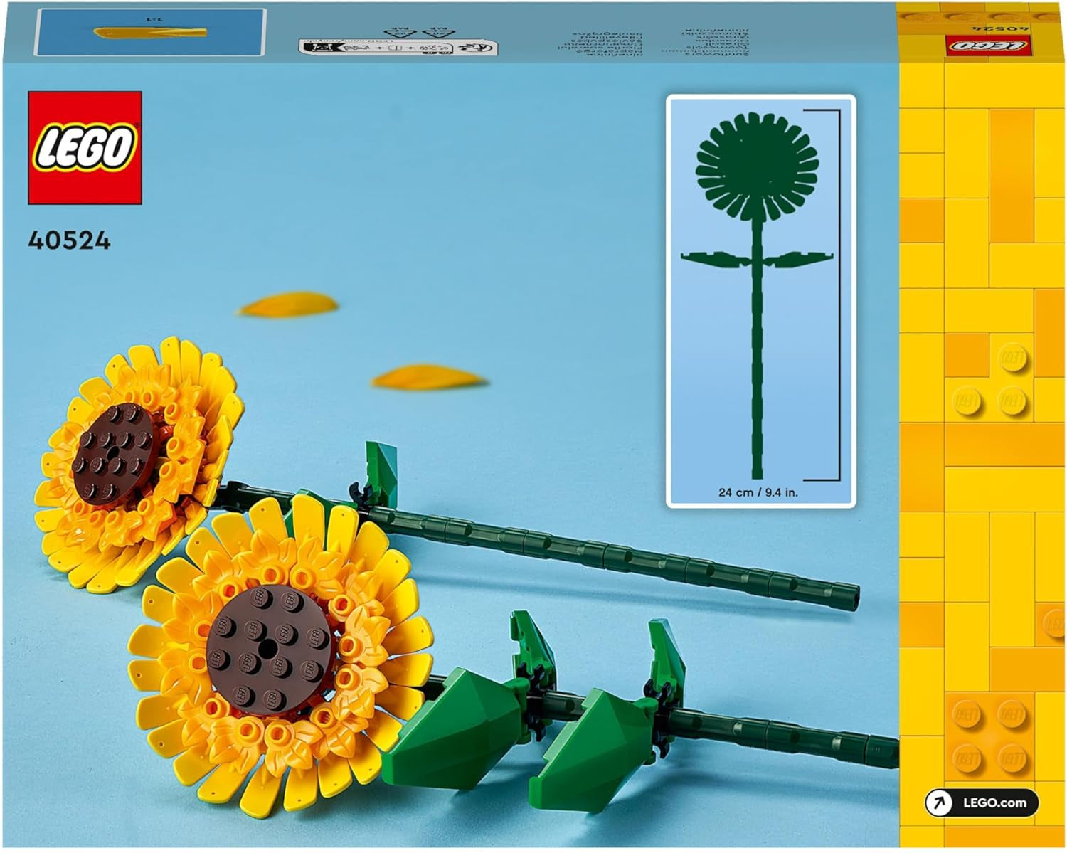 LEGO Sonnenblumen, Set Mit Kunstblumen Für Kinder Ab 8 Jahren, Optimal Als Kinderzimmer-Deko Oder Blumenstrauß, Geschenk Für Jugendliche Mädchen Und Jungen, Botanical Collection 40524