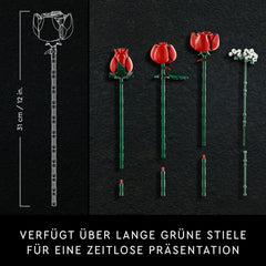 LEGO Icons Rosenstrauß, Kunstblumen Als Zimmer-Deko, Botanical Collection Set Für Erwachsene, Valentinstag- Oder Jahrestag-Geschenk Für Partner, Freundin Oder Freund, Botanik Kollektion 10328