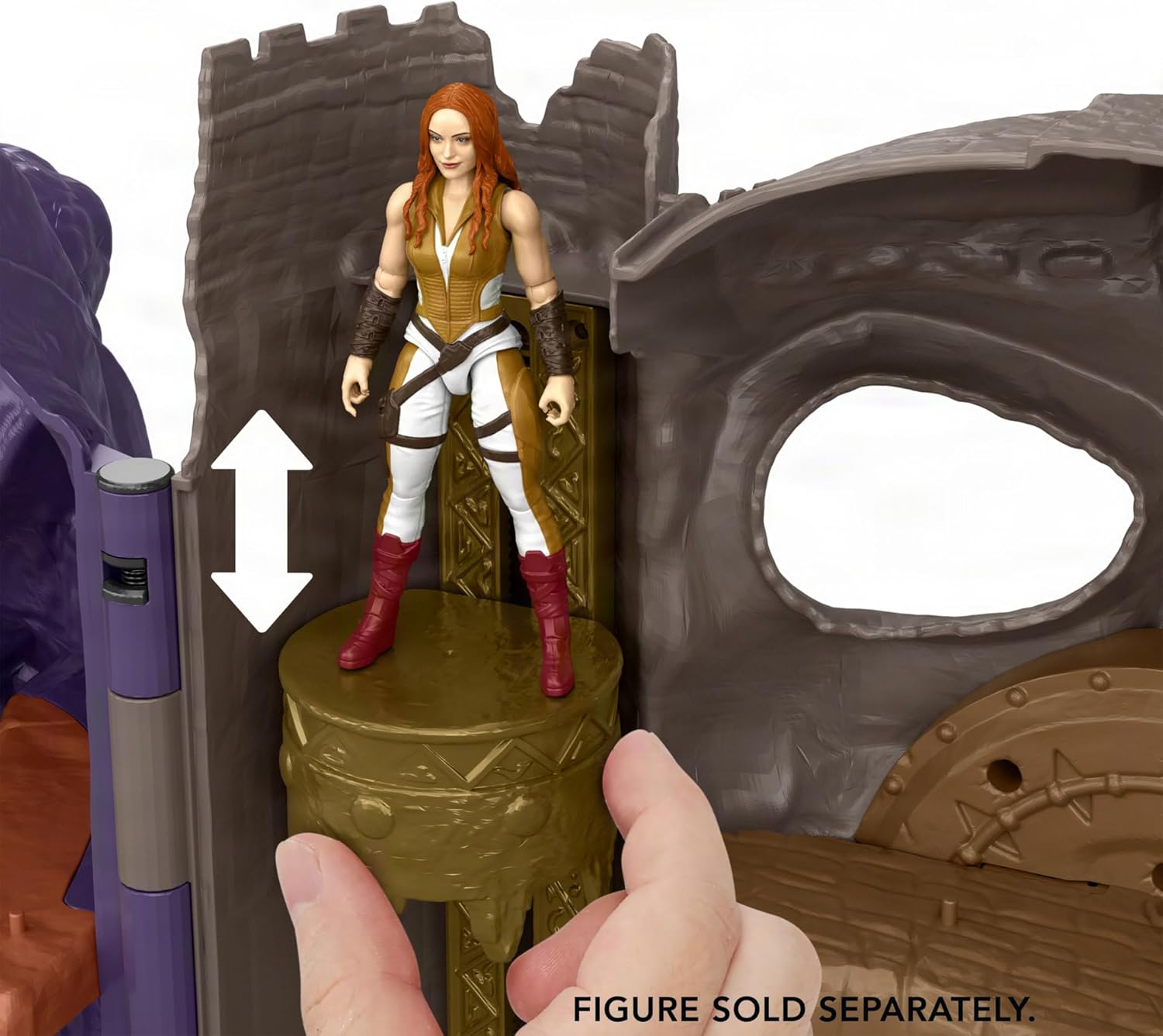 Masters of the Universe Movie Spielset Battle for Eternia Schloss Grayskull und Snake Mountain, Knochenthron mit Skeletor-Figur